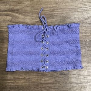 Purple cropped tube top